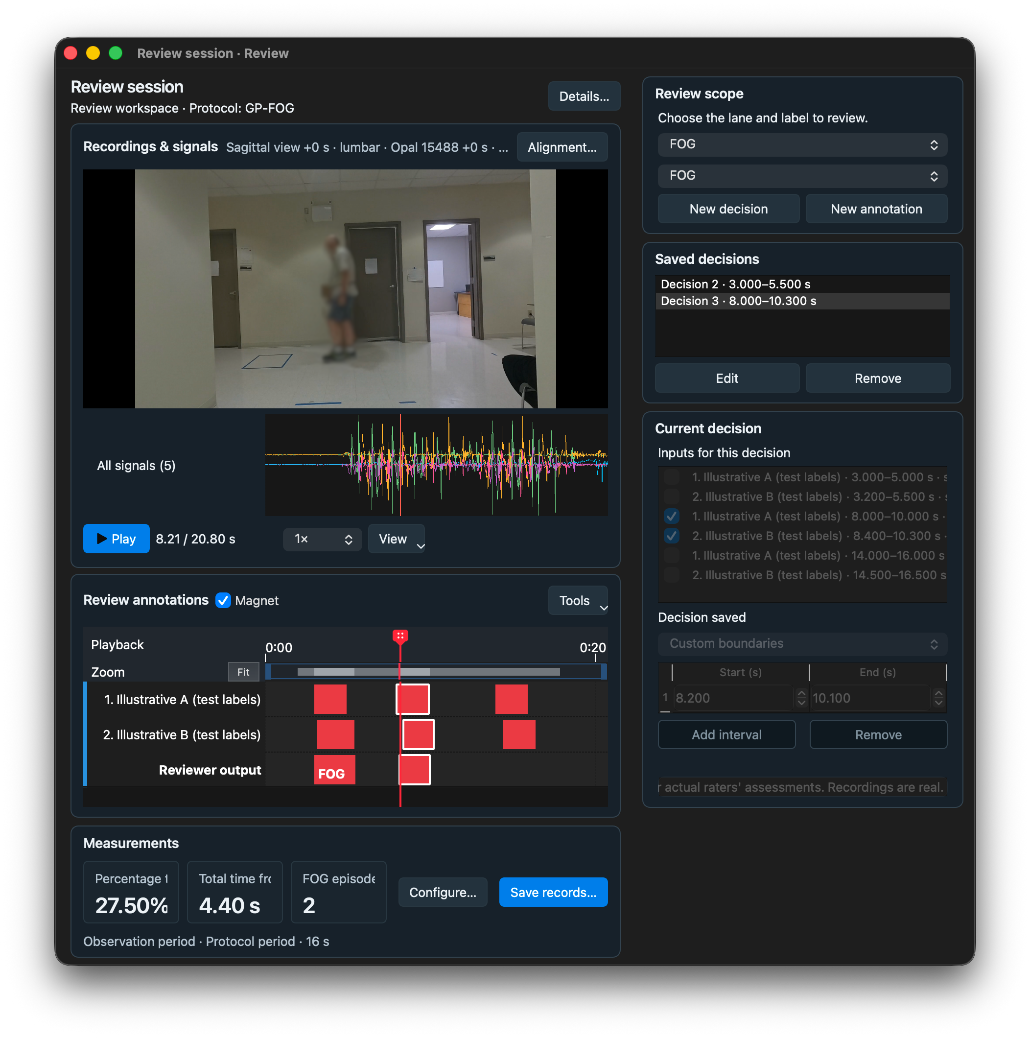 Review workspace